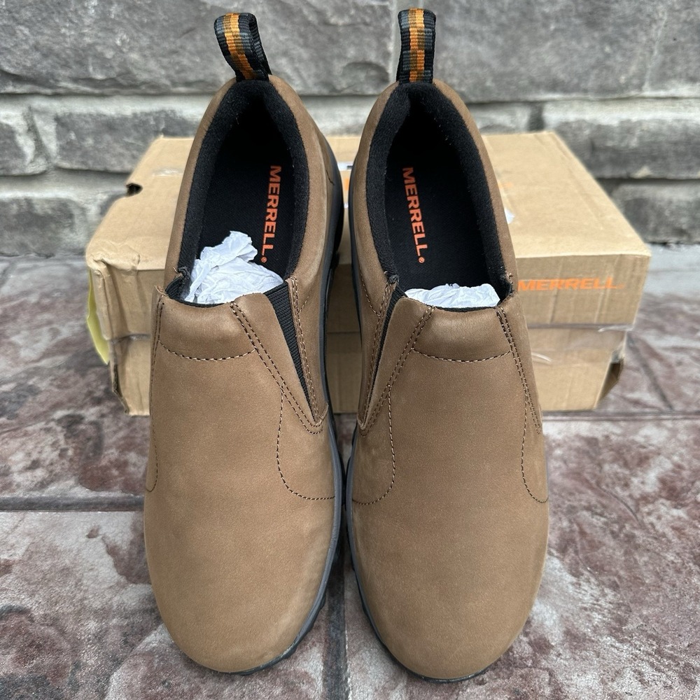 Merrell Mens Jungle Moc‎ Nubuck Waterproof Slip On Shoes - Size 7.5 - Picture 2 of 5